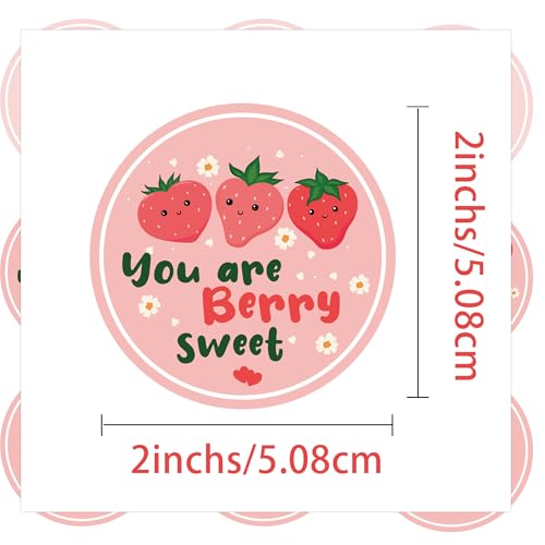 Cute Pink Strawberry Thank You Stickers - 2 inch Bow for Scrapbooking and Crafting
Cute Pink Strawberry Thank You Sticke