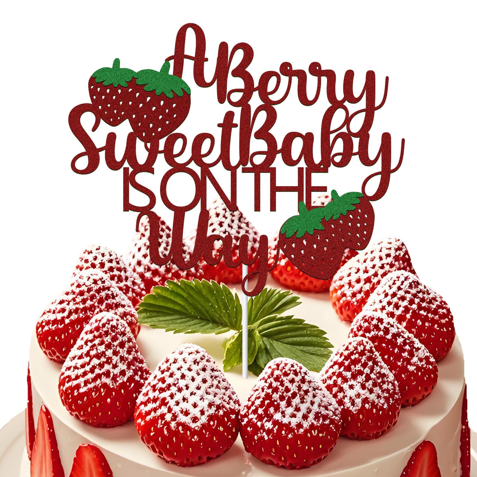 Berry Sweet Baby Shower Decorations One Cake Topper Strawberry Cake Toppers for Kids
| Summer Strawberry Theme Party De