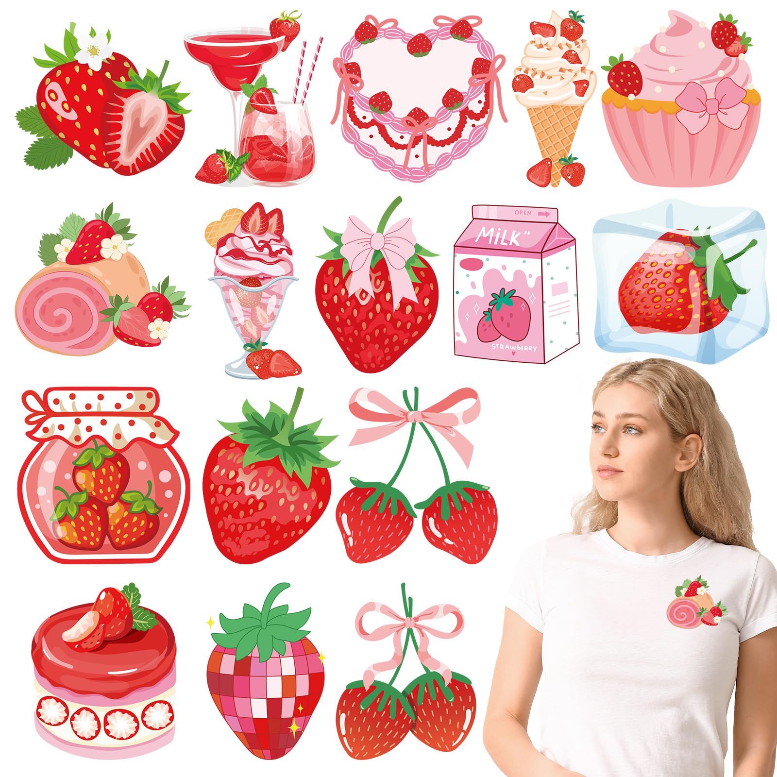 Strawberry Coquette Aesthetic DTF Transfers for Preppy Girls Hats and Clothes
Strawberry Heat Transfer Vinyl for Tshirts