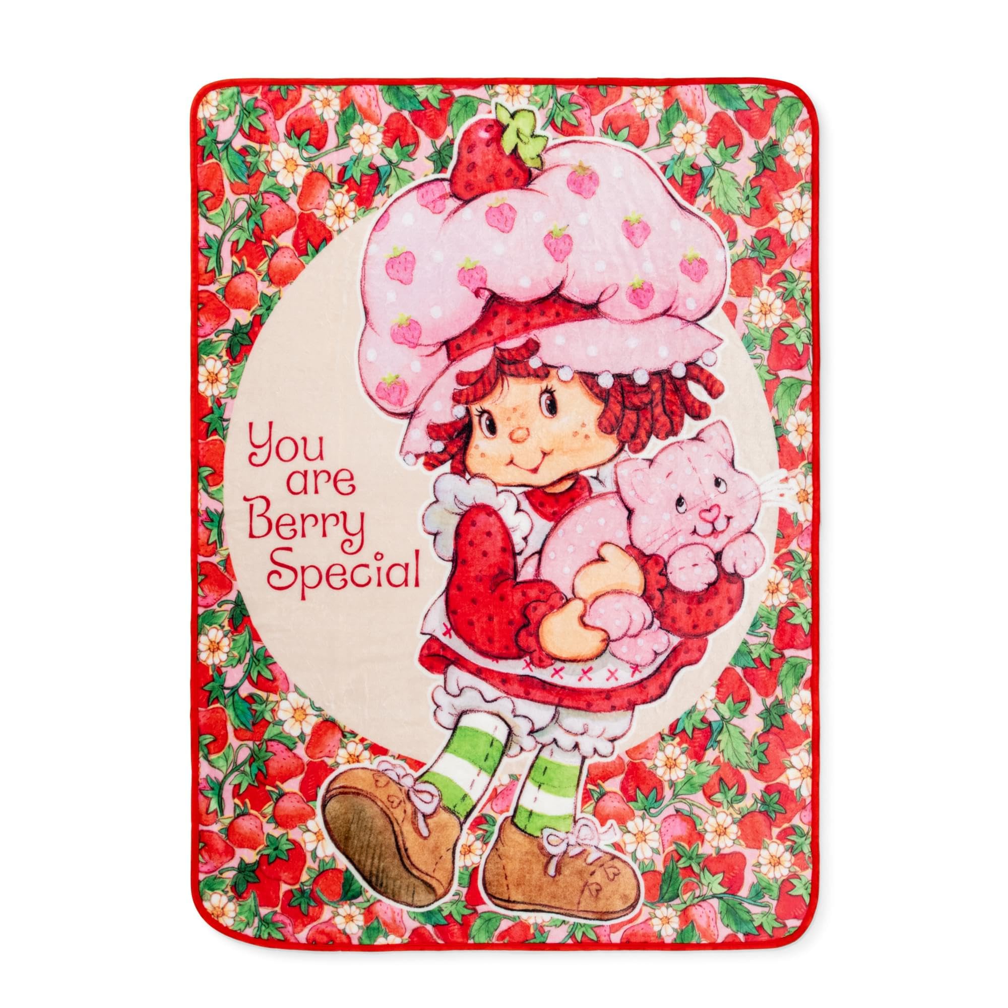Strawberry Shortcake You are Berry Special Raschel Throw Blanket for Soft Sleep and Snuggling | Soft Polyester Cover 45 